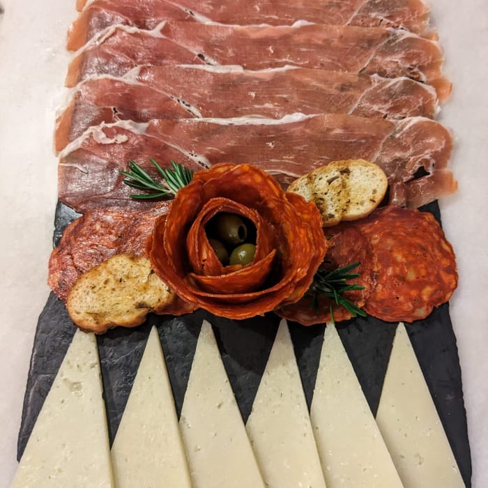 Jamon Serrano & Manchego & Chorizo.