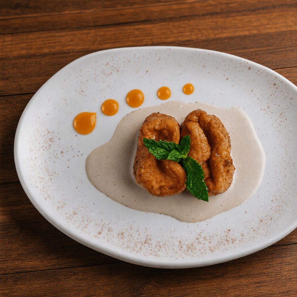 Torrijas Con Helado De Vainilla.