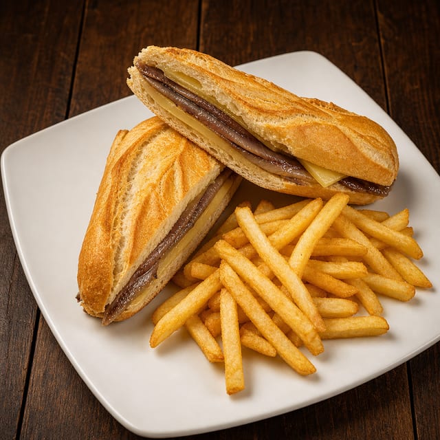 Bocata De Anchoas Con Manchego.