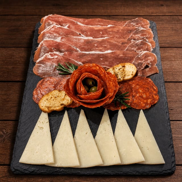 Jamon Serrano & Manchego & Chorizo.