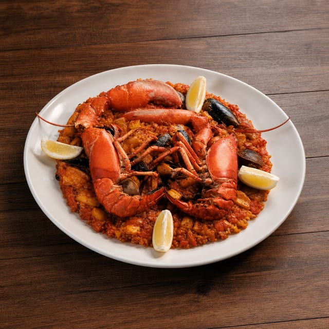 Paella De Mariscos Con Bogavante (2P).