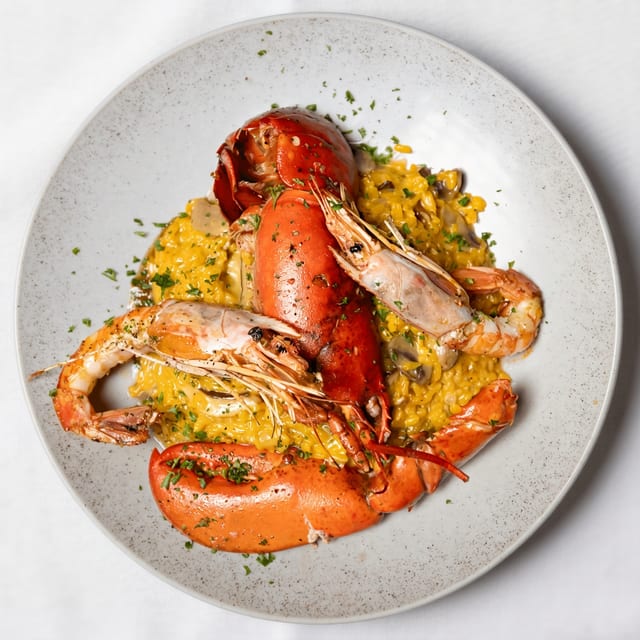 Risoto de Langostinos y Langosta.