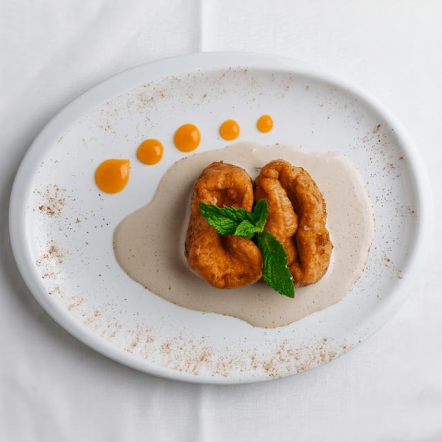 Torrijas Con Helado De Vainilla.